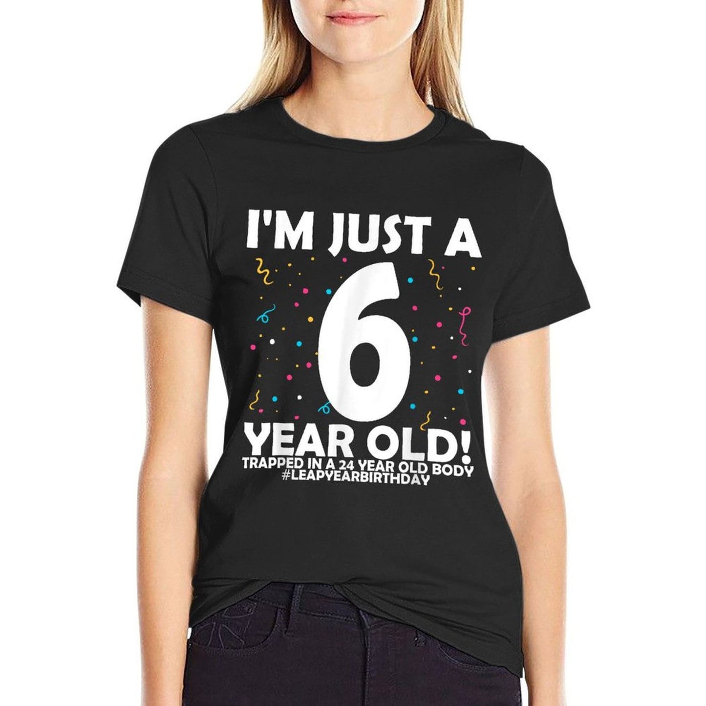 24 Years Old Birthday Leap Year 6 Boys Girls 24th Birthday Relaxed-fit T-Shirt