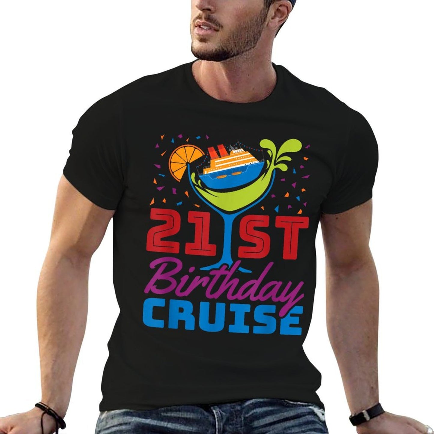 21st Birthday Cruise Ship Drinking Party 21 Odor-resistant T-Shirt