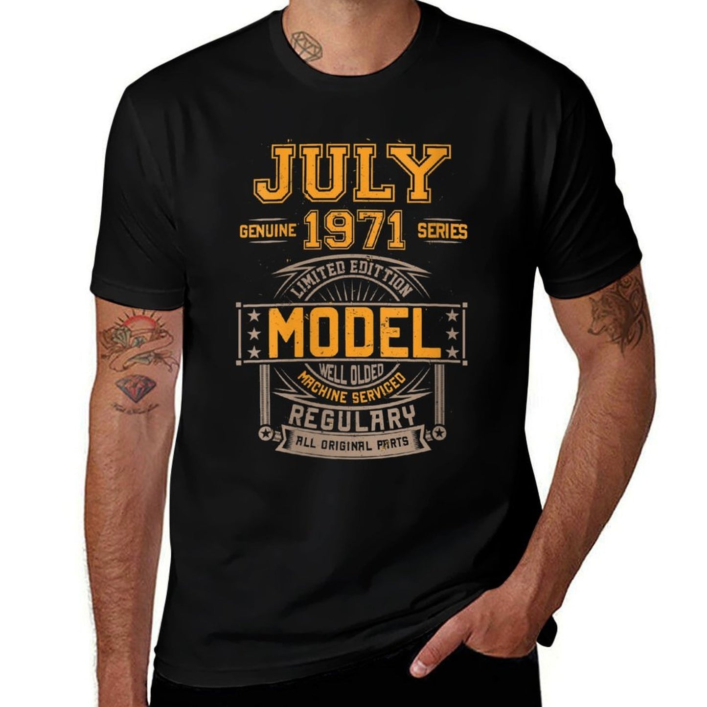 Womens 50 Years Old 50th Birthday Decoration July 1971 Fade-proof Color T-Shirt