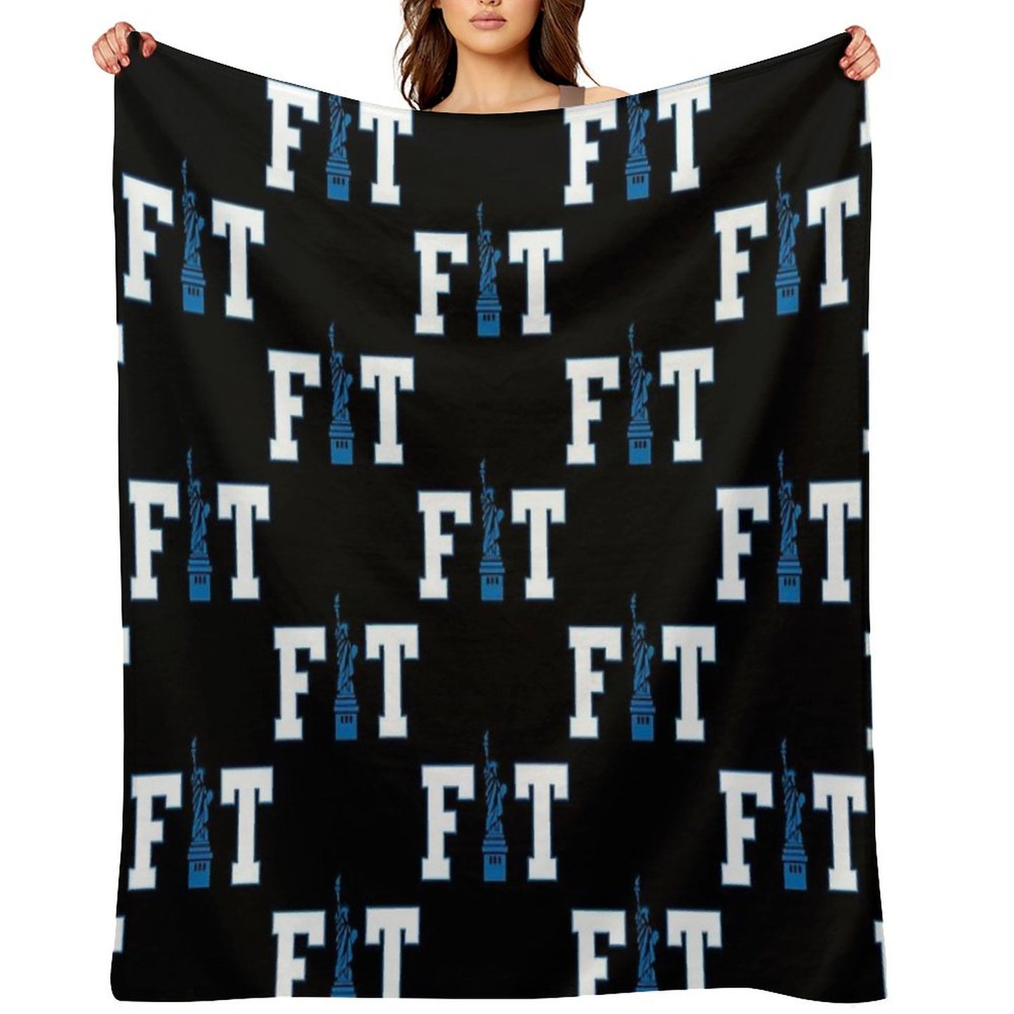 Fashion Institute of Technology New York City Skyline FIT NYC Travel-friendly Throw Blanket