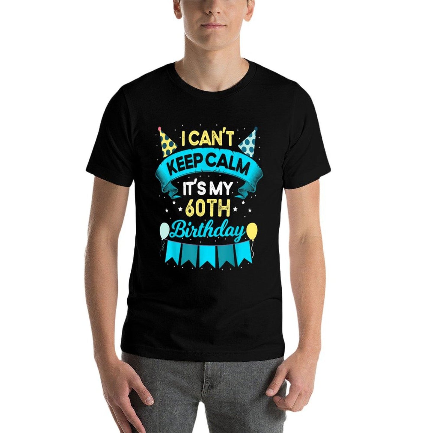 60 Year Old Men Women Birthday Gift It's My 60th Birthday Heathered Texture T-Shirt