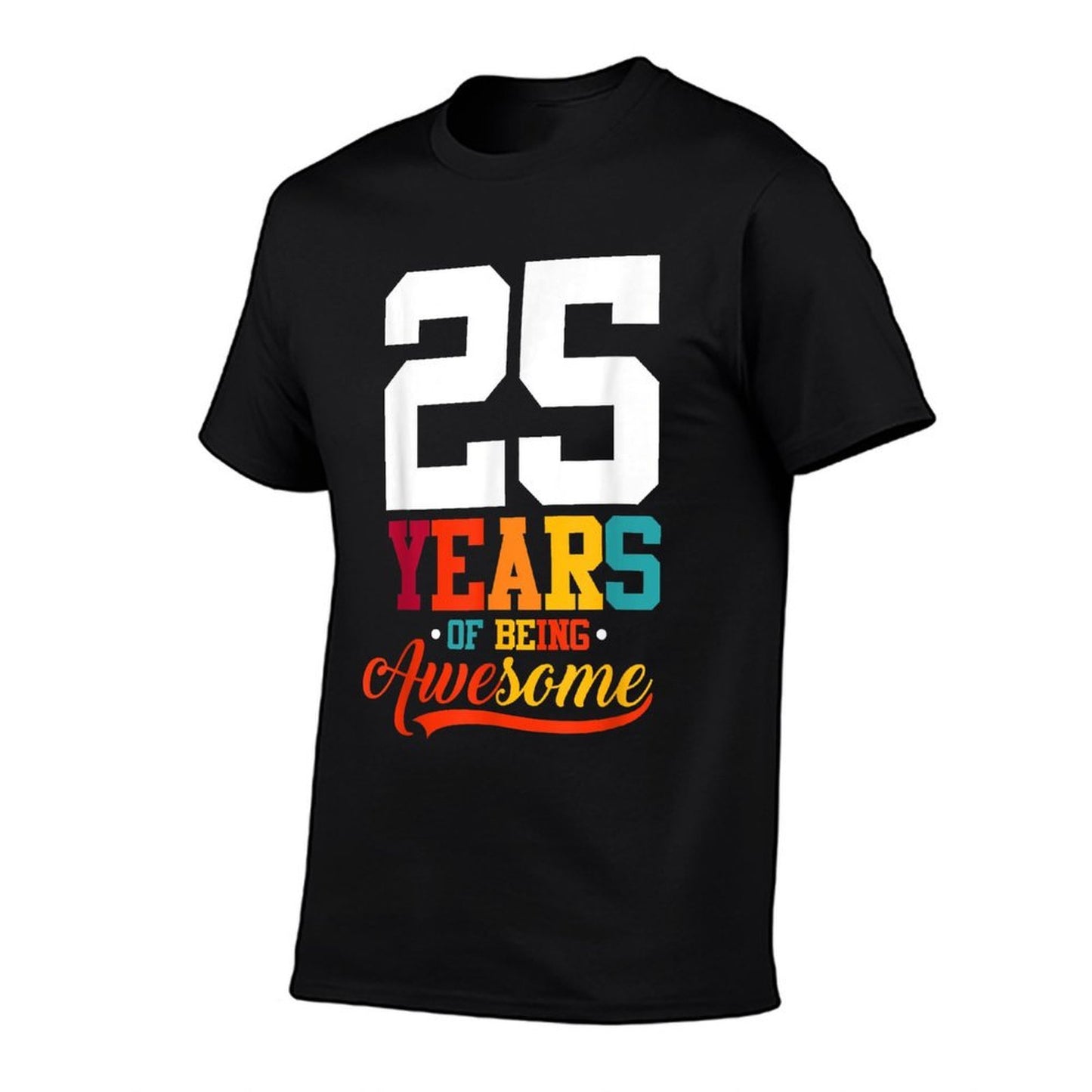 25 Years Of Being Awesome Gifts 25 Years Old 25th Birthday Heathered Texture T-Shirt