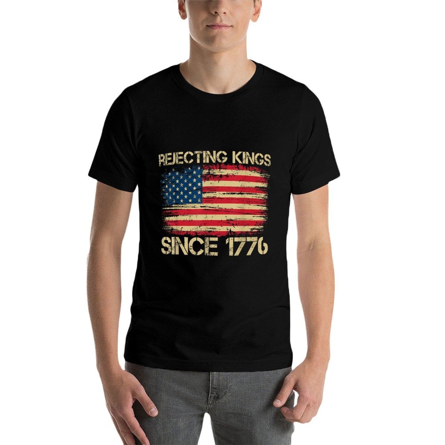 Rejecting Kings Since 1776 American Vintage Eco-friendly Material T-Shirt