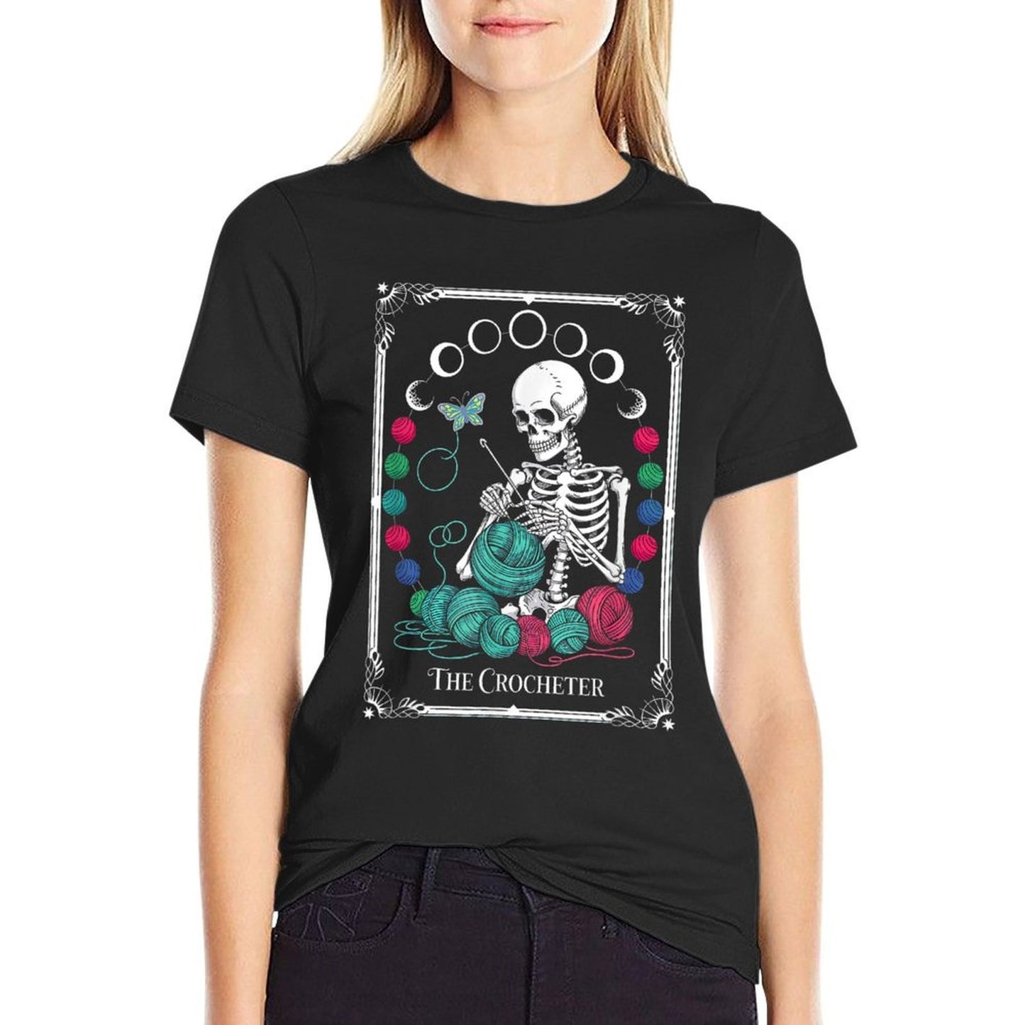The Crocheter Tarot Card Funny Yarn Design Versatile T-Shirt