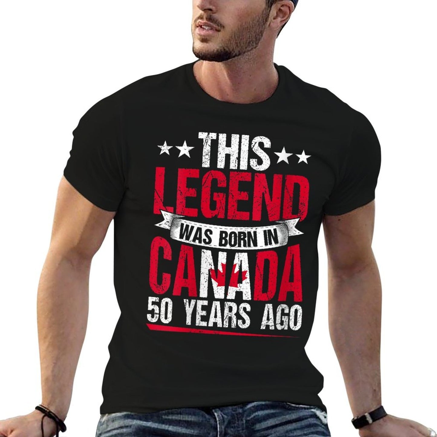 Womens This Legend Was Born In Canada 50 Years Ago 50th Birthday Odor-resistant T-Shirt
