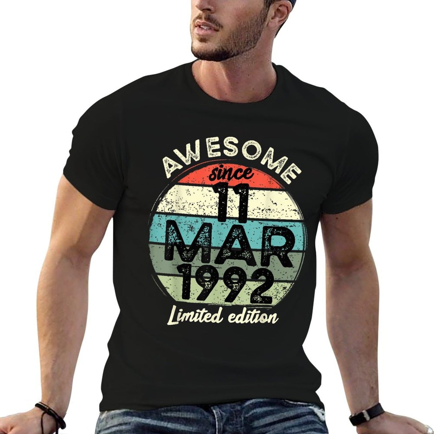 30 Year Old Birthday 11 March 1992 30th Birthday Odor-resistant T-Shirt