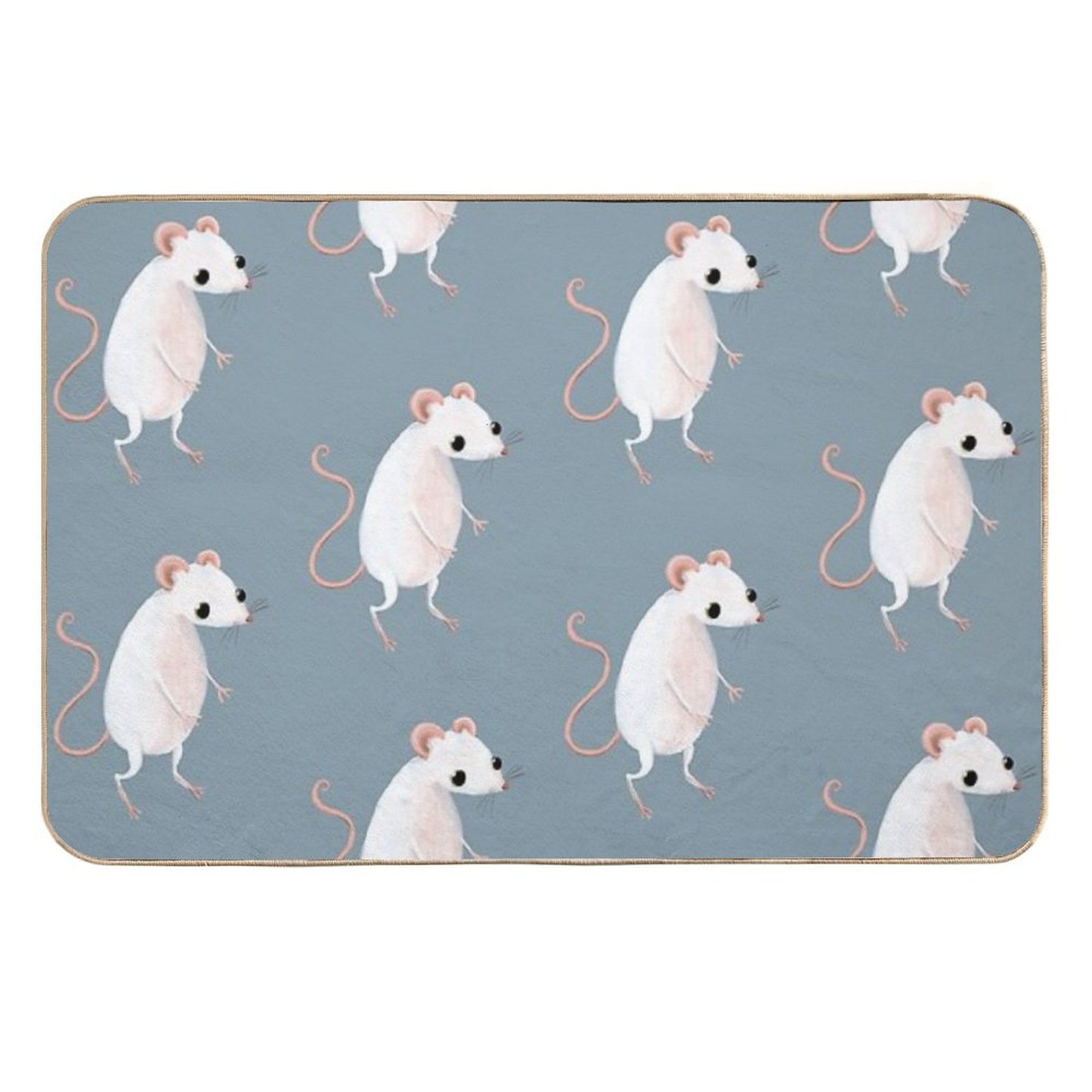 Cute Little White Mouse Versatile Bath Mat