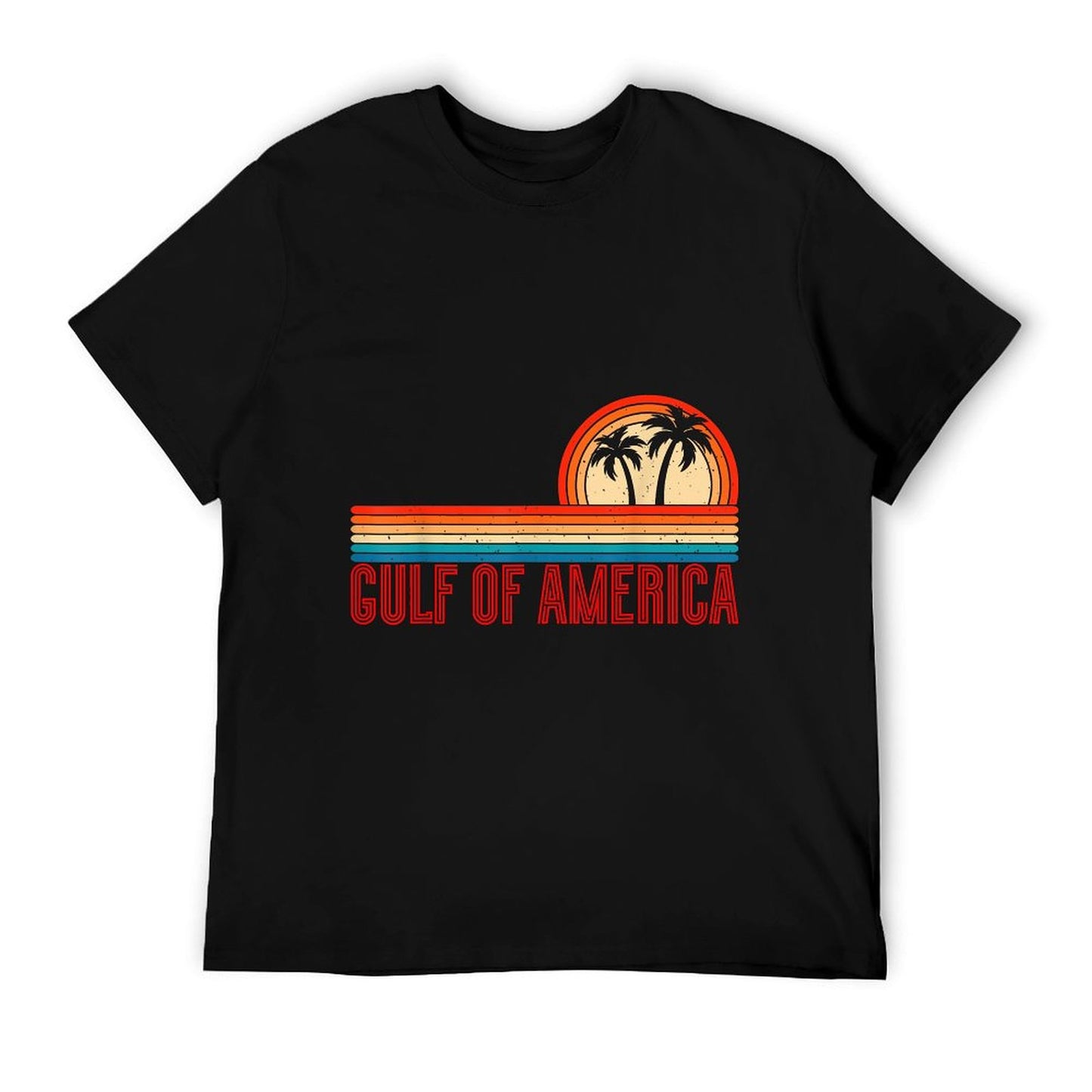 Retro Gulf Of USA America Est 2025 American Flag Gulf Mexico Breathable T-Shirt