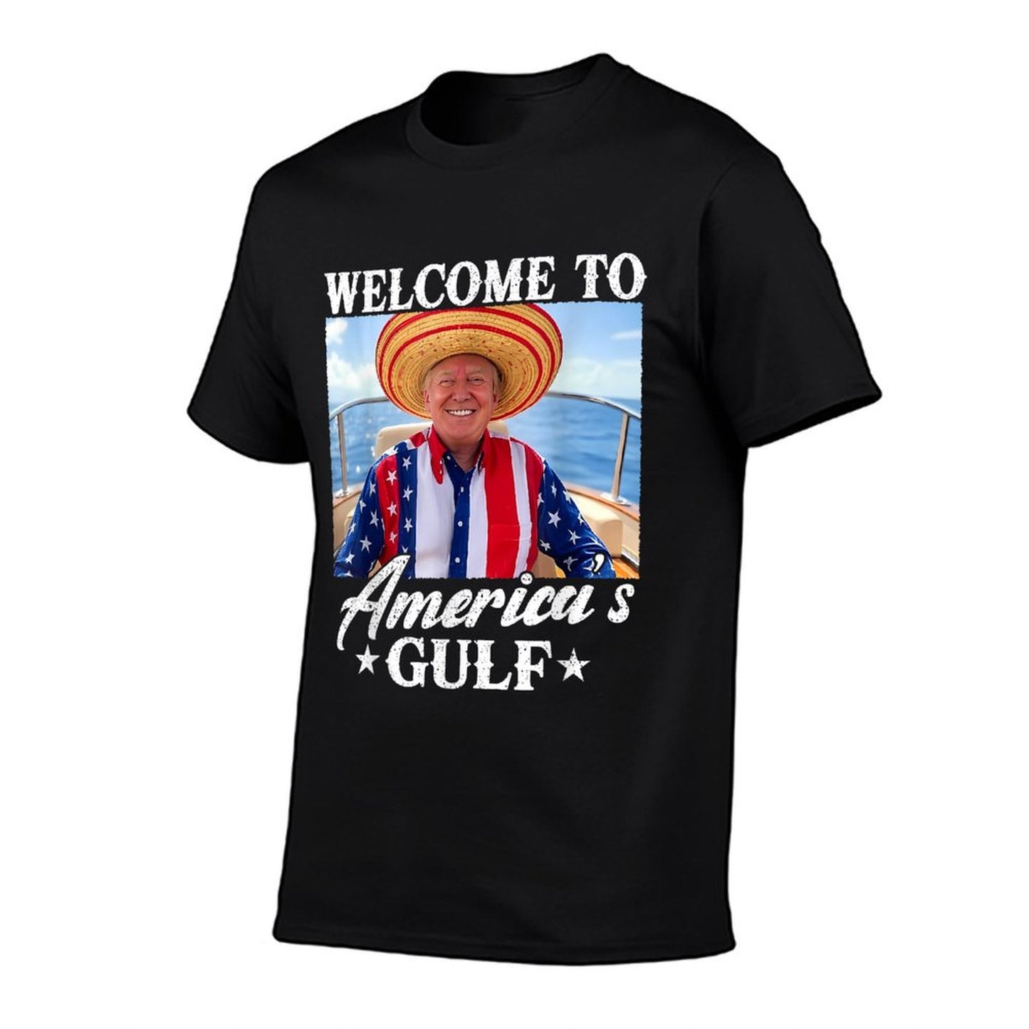 Gulf of USA America Funny USA Flag Odor-resistant T-Shirt