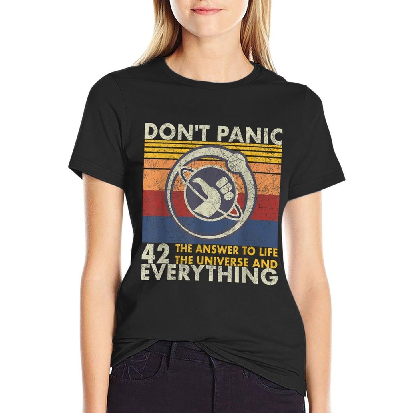 42 Answer to All Questions - Life Universe Everything Tagless Design T-Shirt