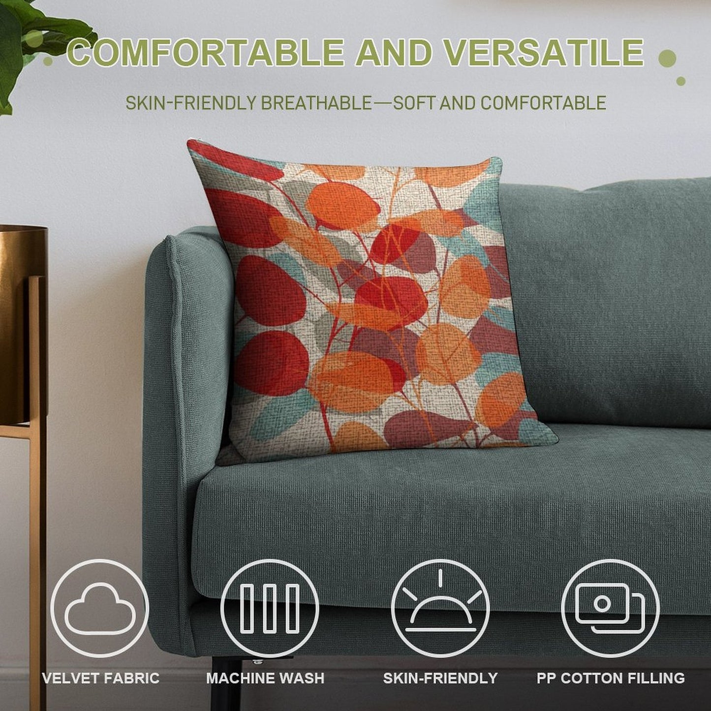 Lunaria Soft Washable Throw Pillow