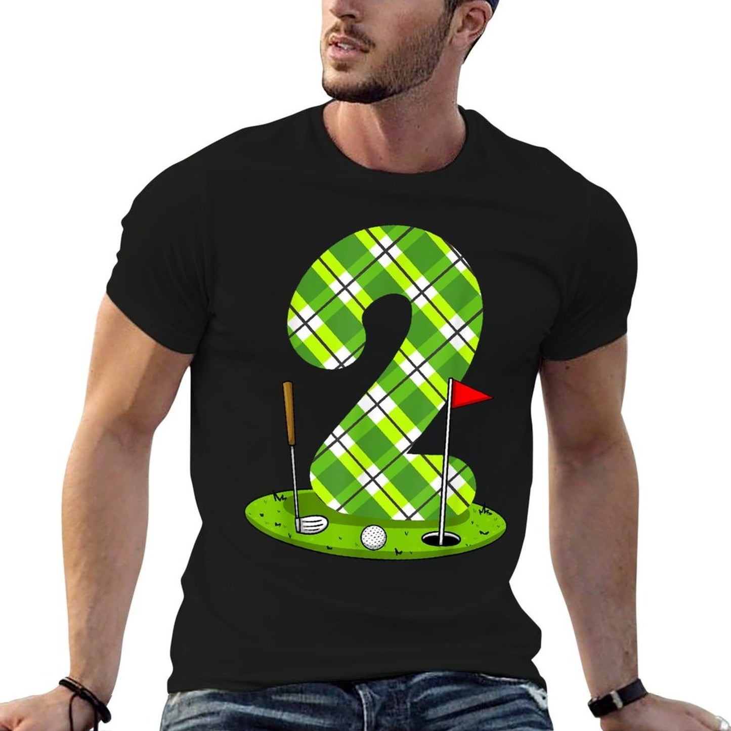 Golf Birthday For Kids 2nd Birthday Party Golfer Graphic-printed T-Shirt