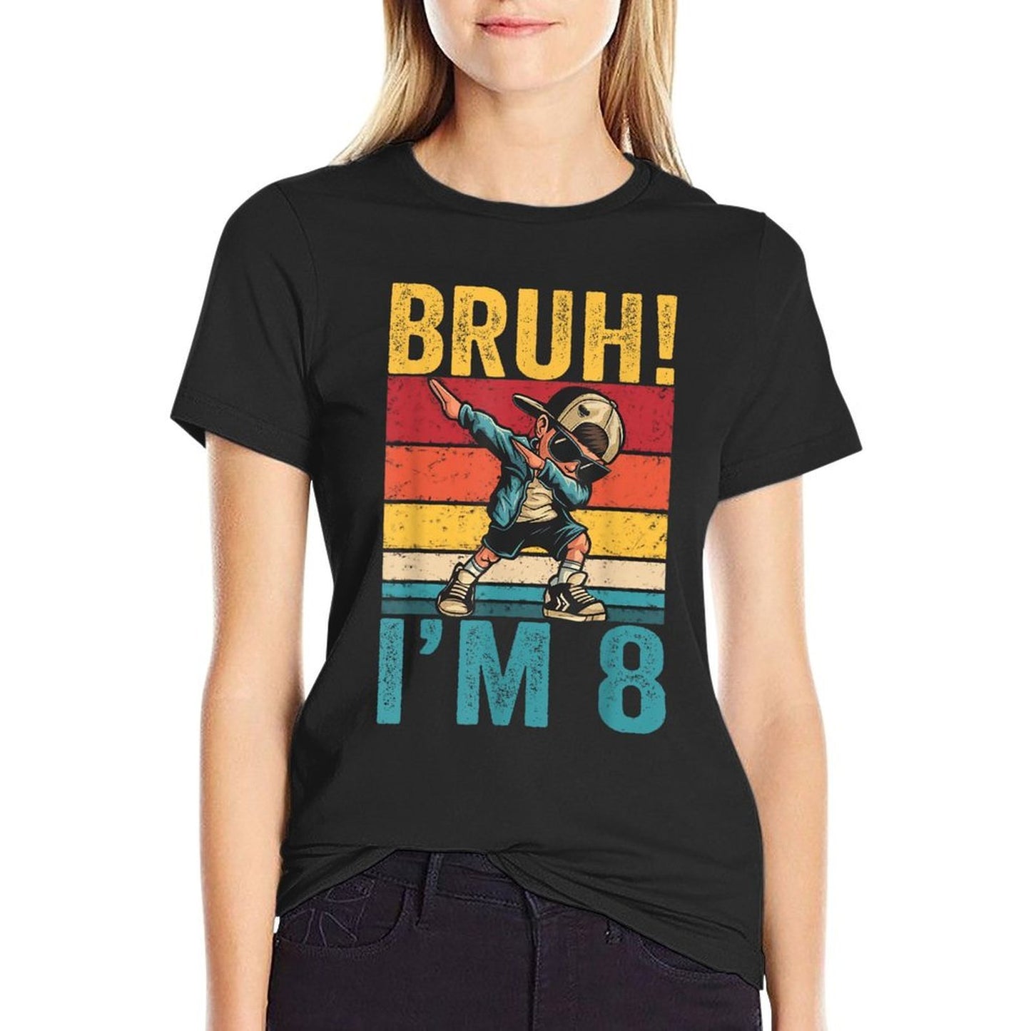 8 Year Old Birthday Bruh I'm 8 Birthday Dabbing Boy Versatile T-Shirt