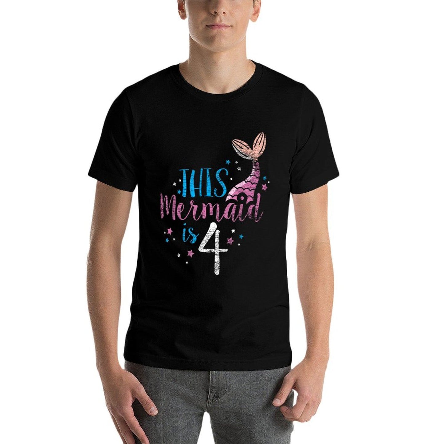 4th Birthday Girl Gifts - This Mermaid Is 4 Years Old Quick-drying T-Shirt
