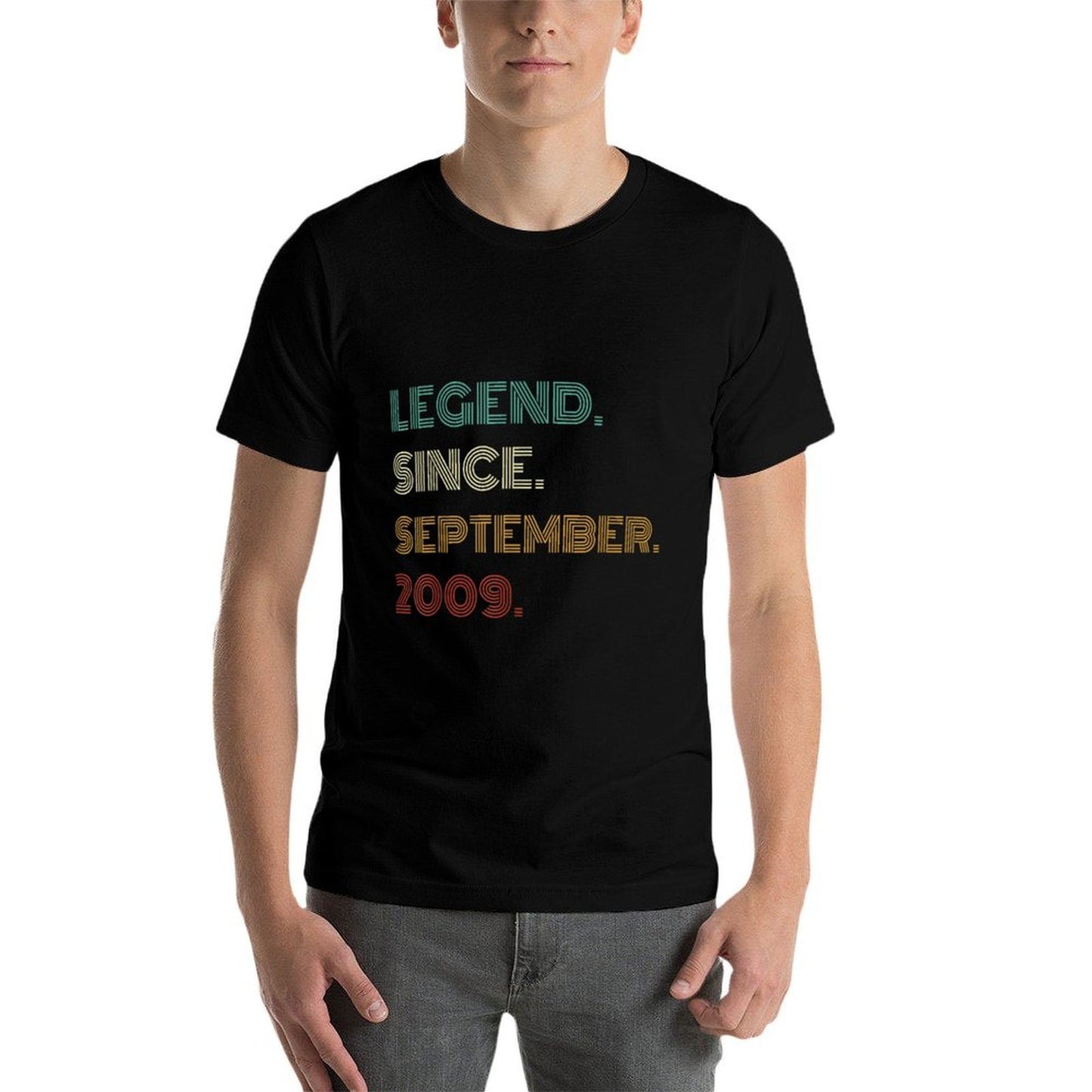 16 Years Old Legend Since September 2009 16th Birthday Tagless Design T-Shirt