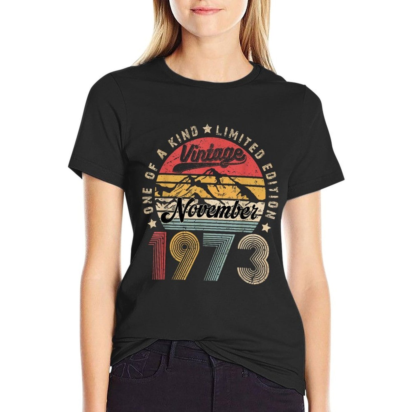 Funny 50 Year Old November 1973 Vintage Retro 50Th Birthday Stretchy T-Shirt