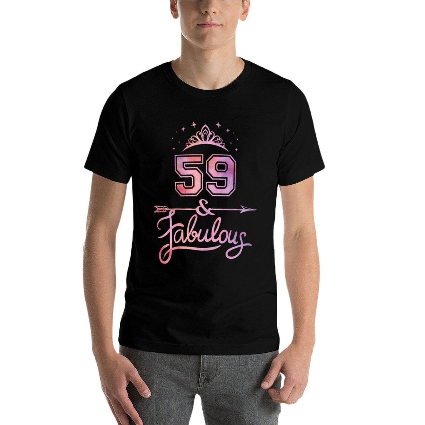 Women 59 Years Old And Fabulous Happy 59th Birthday Stretchy T-Shirt