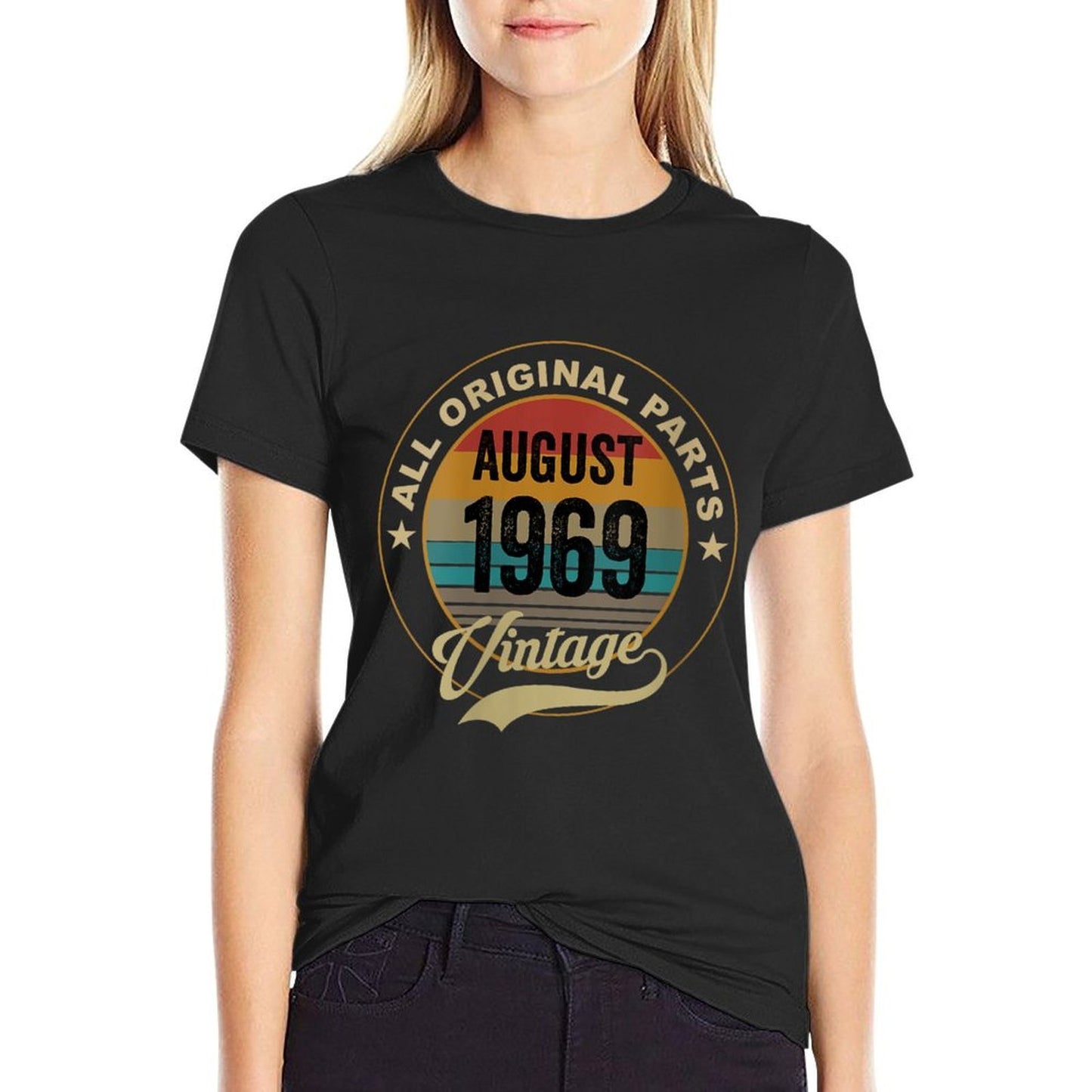 Womens Happy 50th Birthday Vintage 1969 50th Years Old Durable T-Shirt