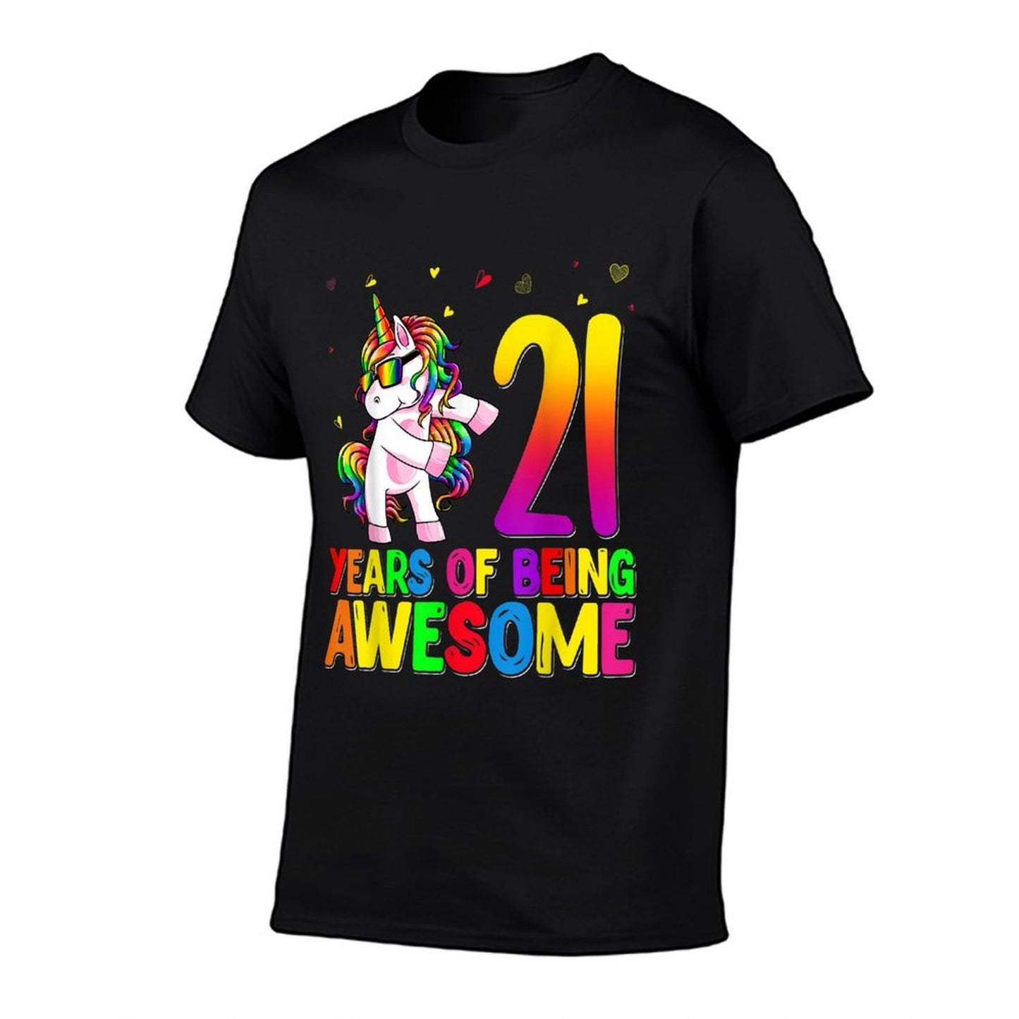 21 Years Old Birthday Unicorn Flossing 21st Birthday Unicorn Eco-friendly Material T-Shirt