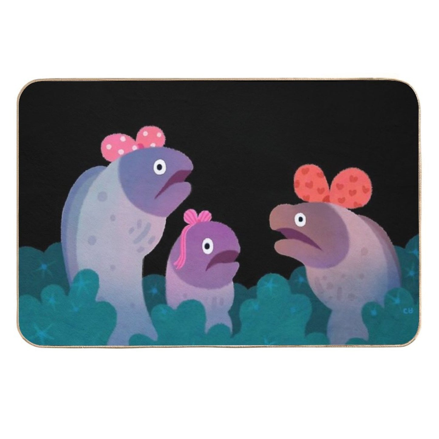 Ribbon Eels Toxin-Free Bath Mat