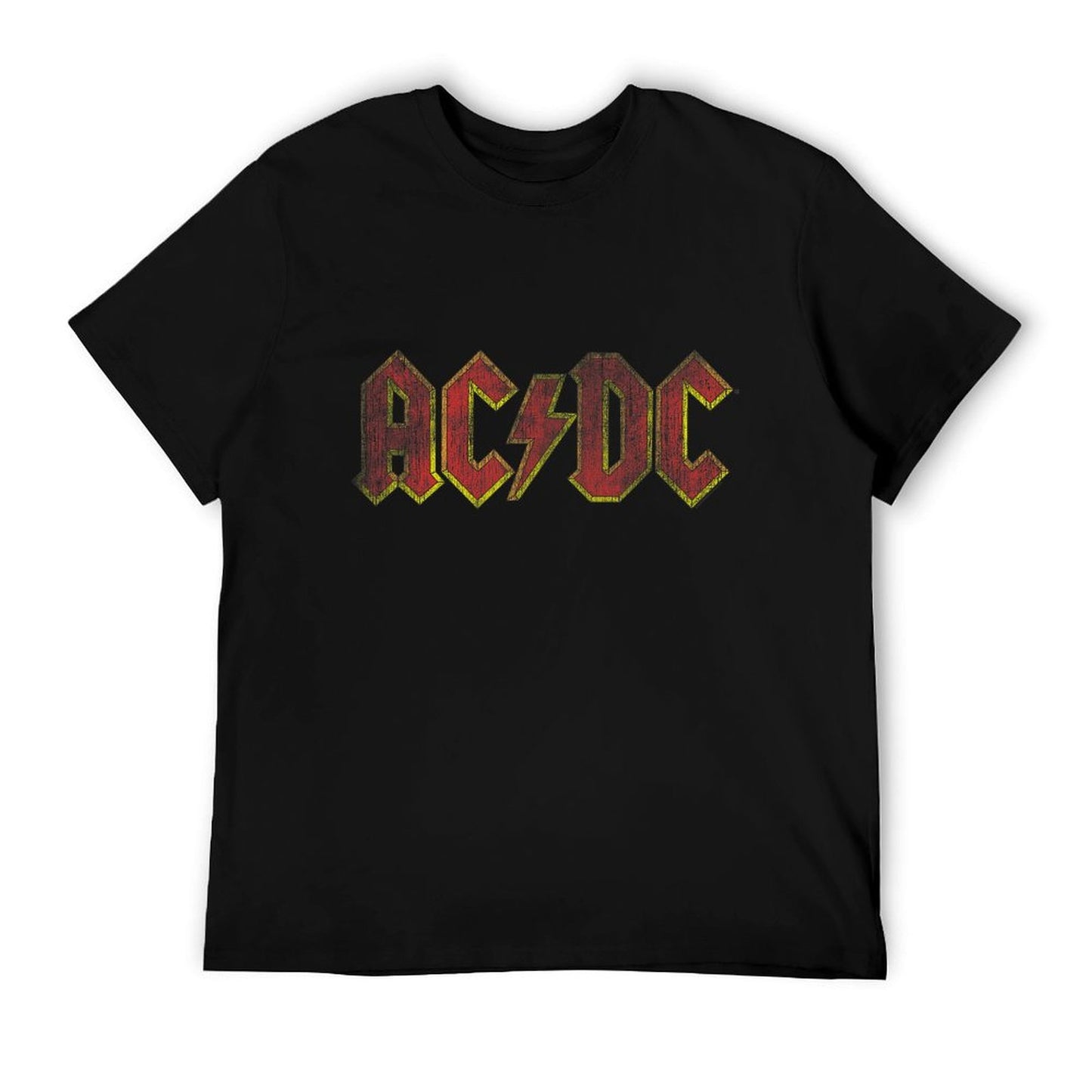 ACDC Distressed Red Logo Rock Music Band Quick-drying T-Shirt