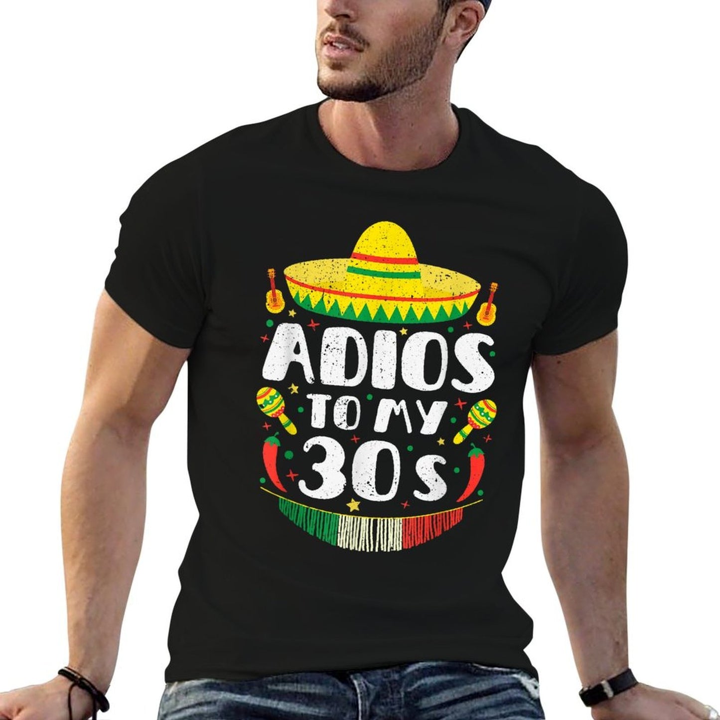 40th Birthday Cinco De Mayo Adios To My 30s Fiesta Cotton T-Shirt