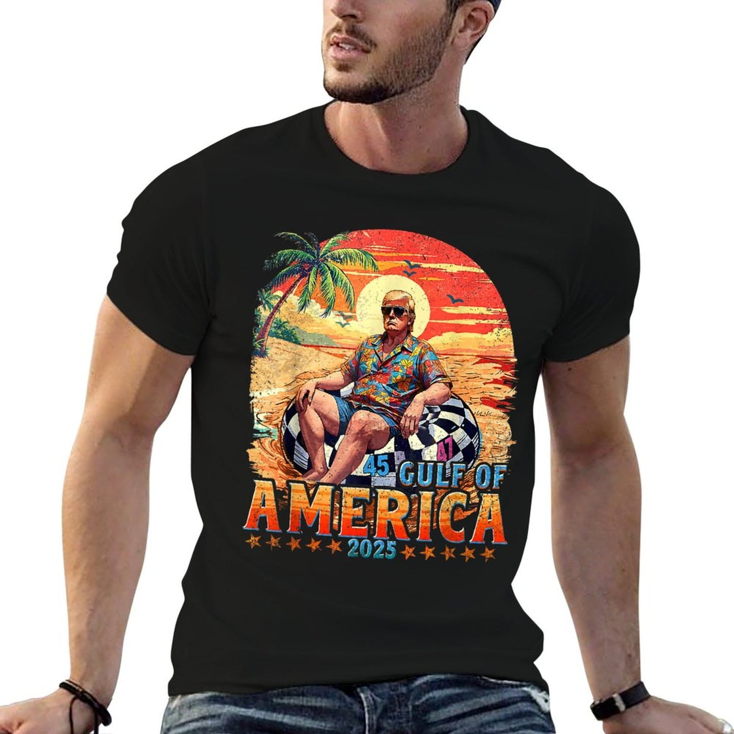 Funny Trump Shirt Gulf Of Us America Est 2025 Odor-resistant T-Shirt