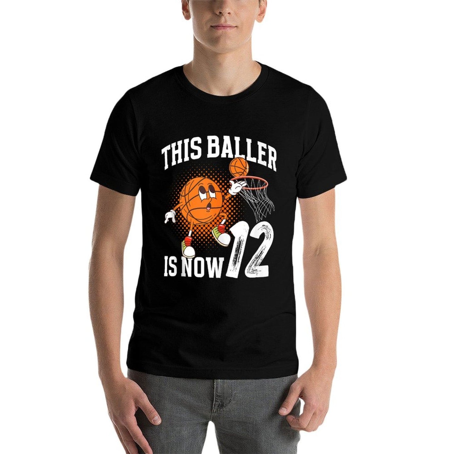 12th Basketball Birthday Twelve Year Old Basketball Player Classic T-Shirt