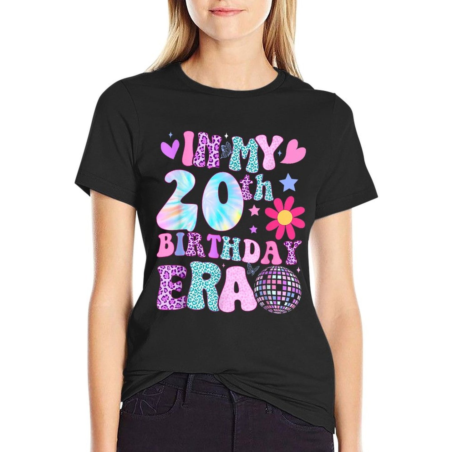 Groovy In My 20th Birthday Era Gifts Funny 20 Years Old Relaxed-fit T-Shirt