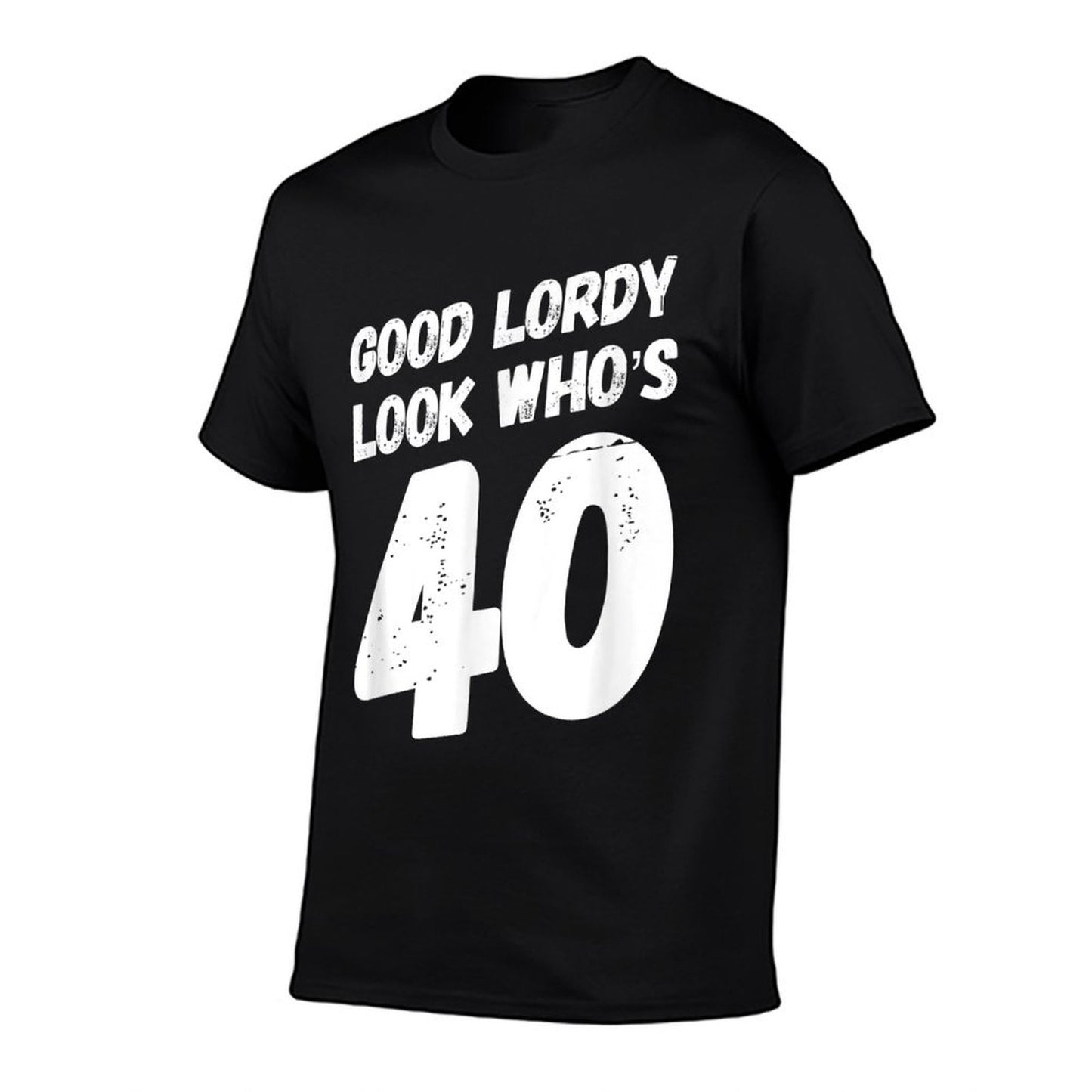 40th Birthday Good Lordy Look Who's Forty Heathered Texture T-Shirt