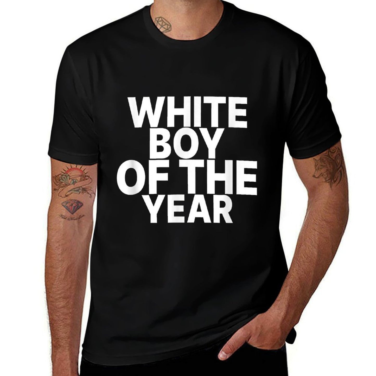 White Boy Of The Year Funny Fade-proof Color T-Shirt