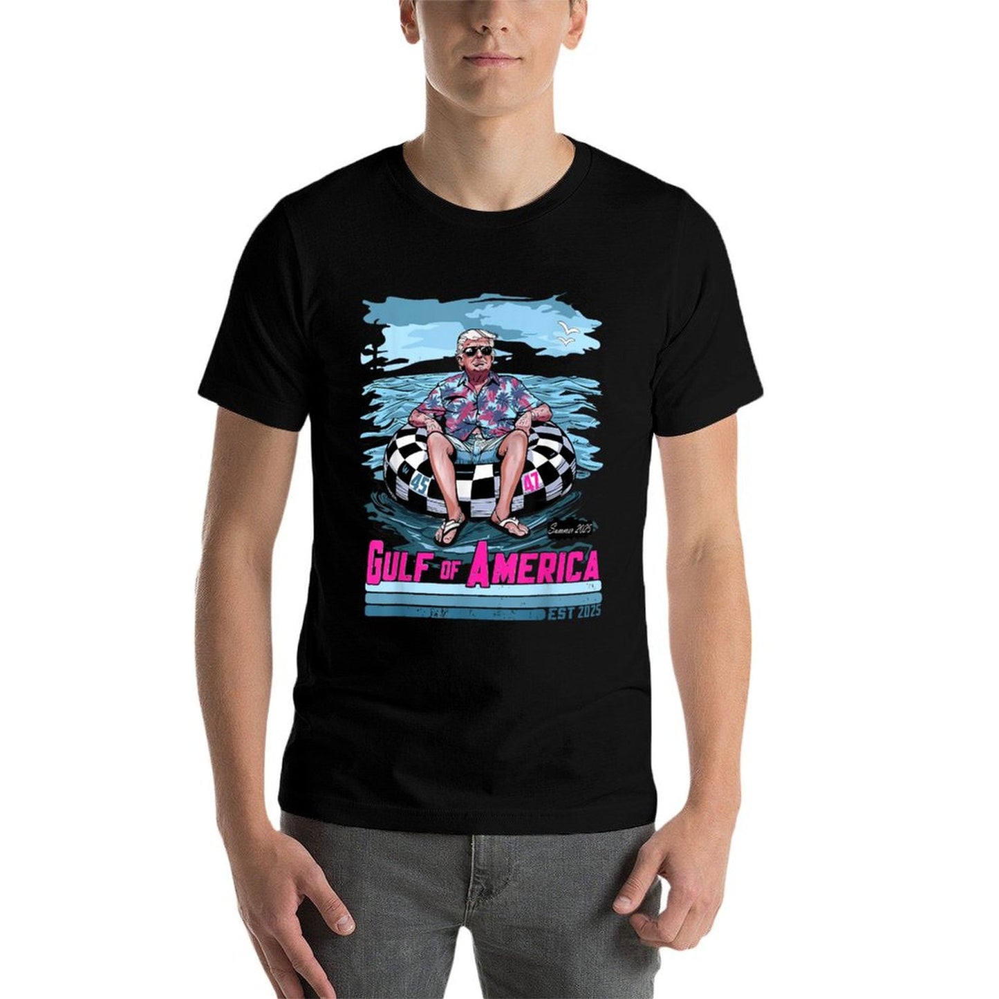 Gulf of USA America 2025s Men Women Summer-ready Fabric T-Shirt