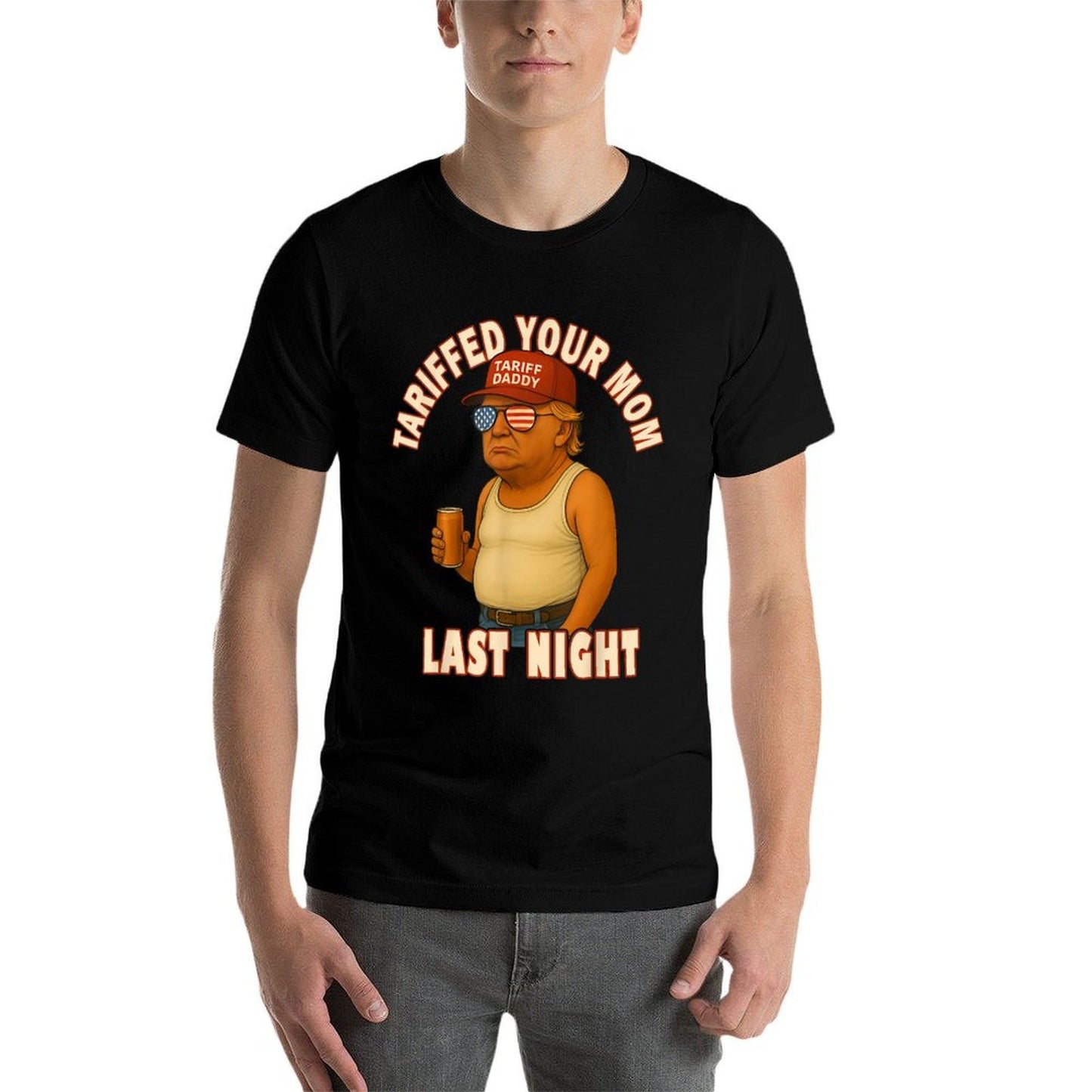 Tariffed Your Mom Funny Tariff Daddy Trump Meme Trendy Pattern T-Shirt