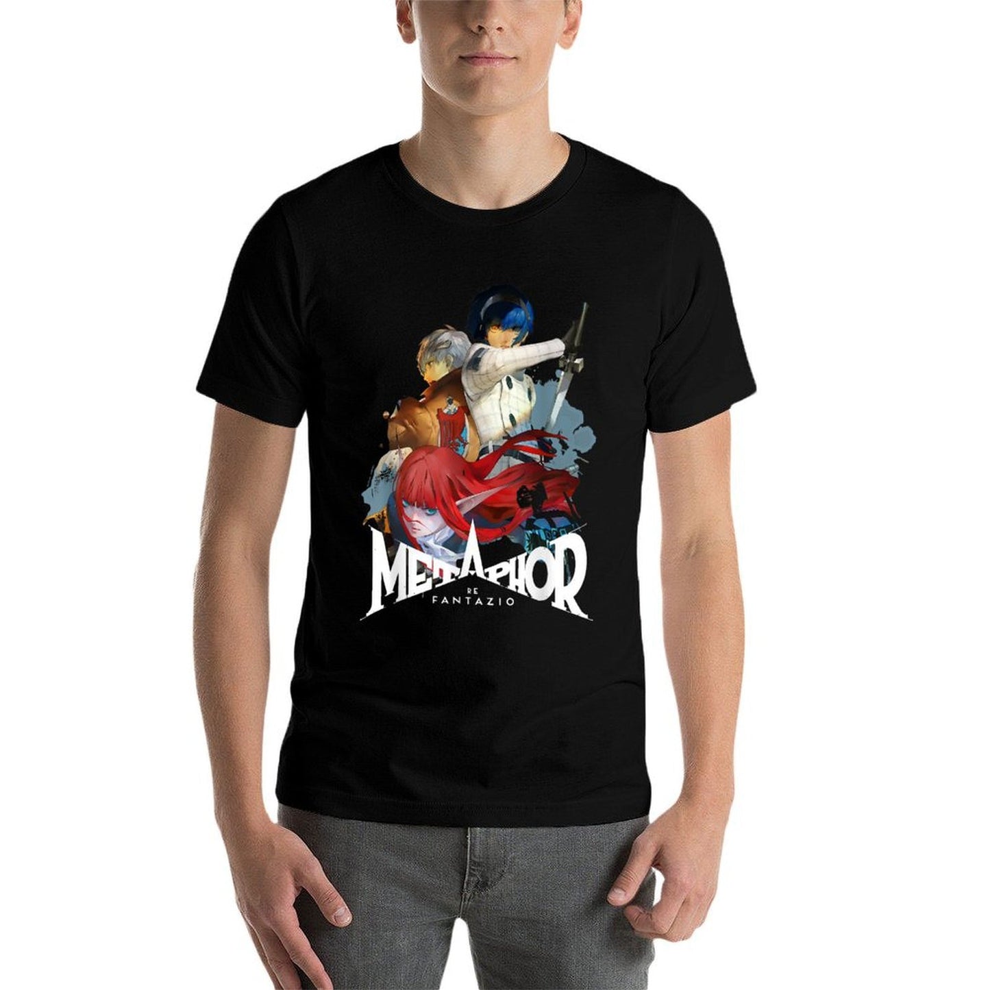 Metaphor ReFantazio Key Art Trio (white Logo) ATLUS Affordable Price T-Shirt
