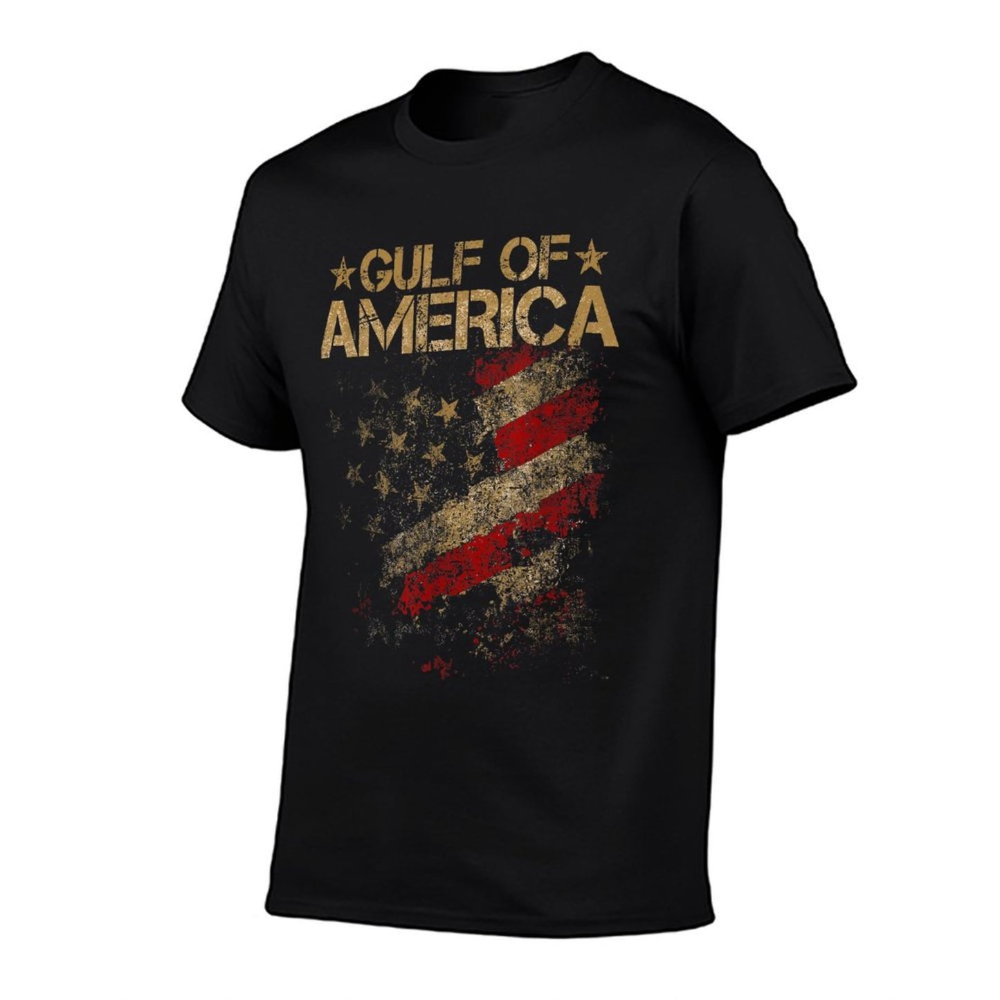 Gulf of USA America Vintage American Flag Patriotic Summer-ready Fabric T-Shirt