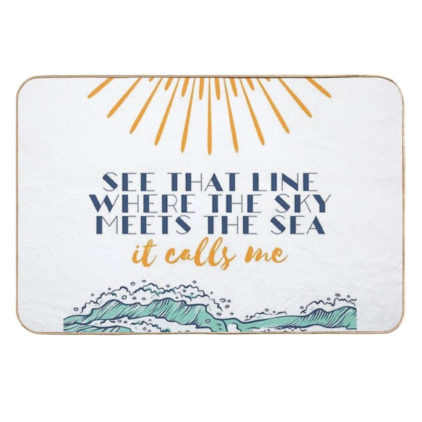 Sky & Sea Fade-Resistant Bath Mat