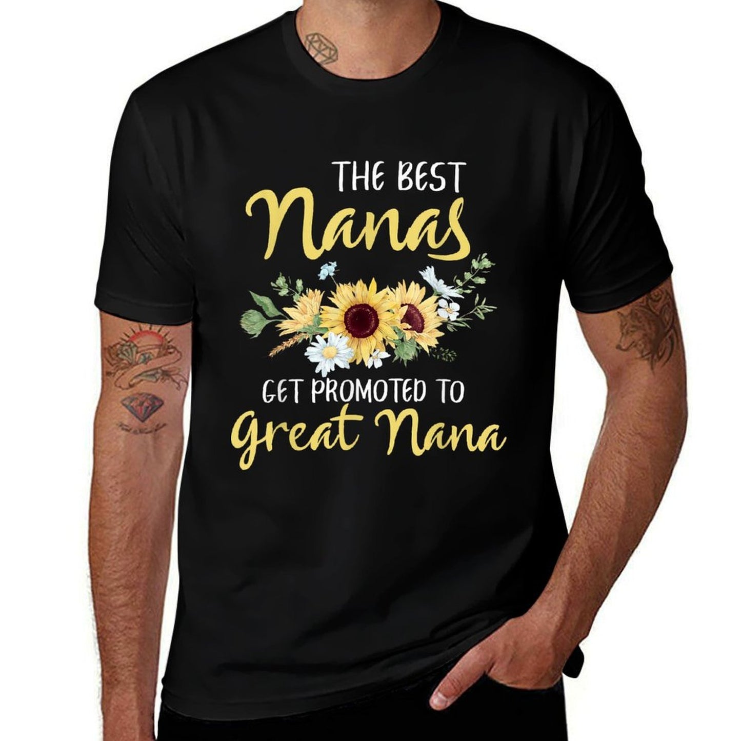 The Best Nanas Get Promoted To Great Nana New Great Nana Trendy Pattern T-Shirt
