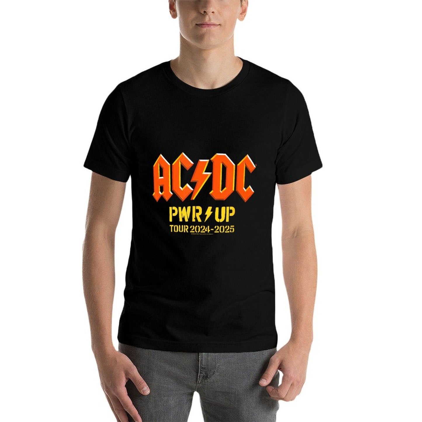 PWR UP World Tour 2024-2025 Full Dateback Ribbed Collar T-Shirt