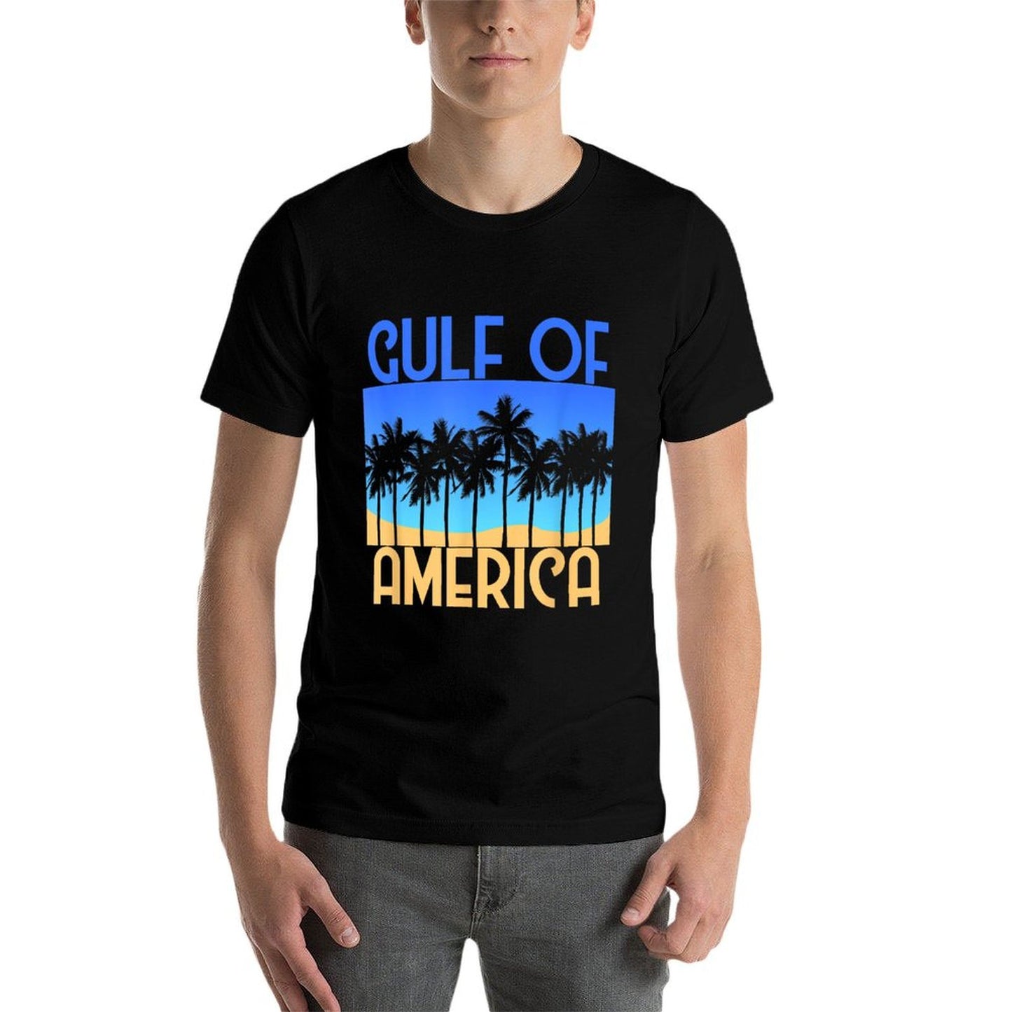 Retro Vintage Gulf of USA America Est. 2025 Mexico Summer-ready Fabric T-Shirt