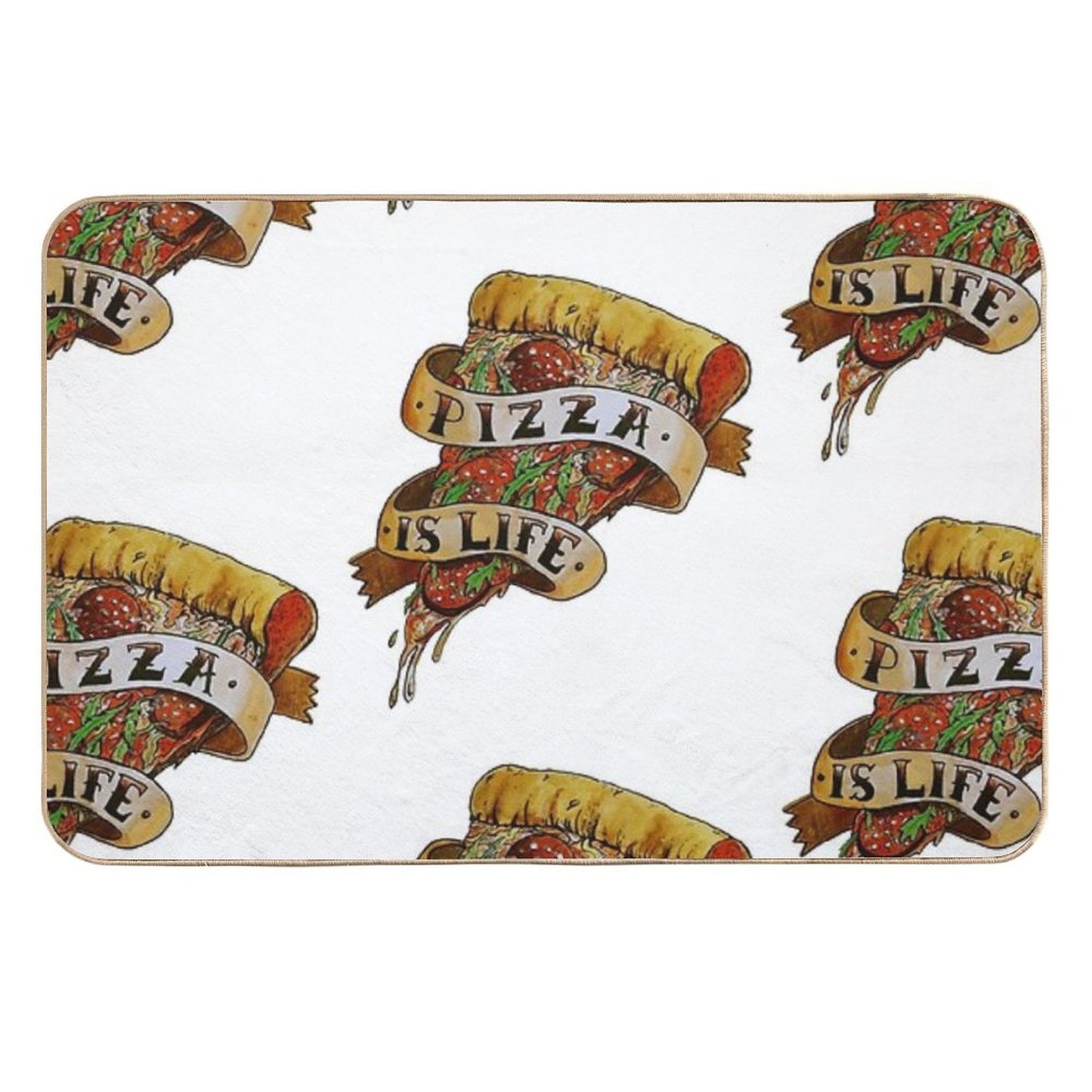 Pizza Is Life Toxin-Free Bath Mat