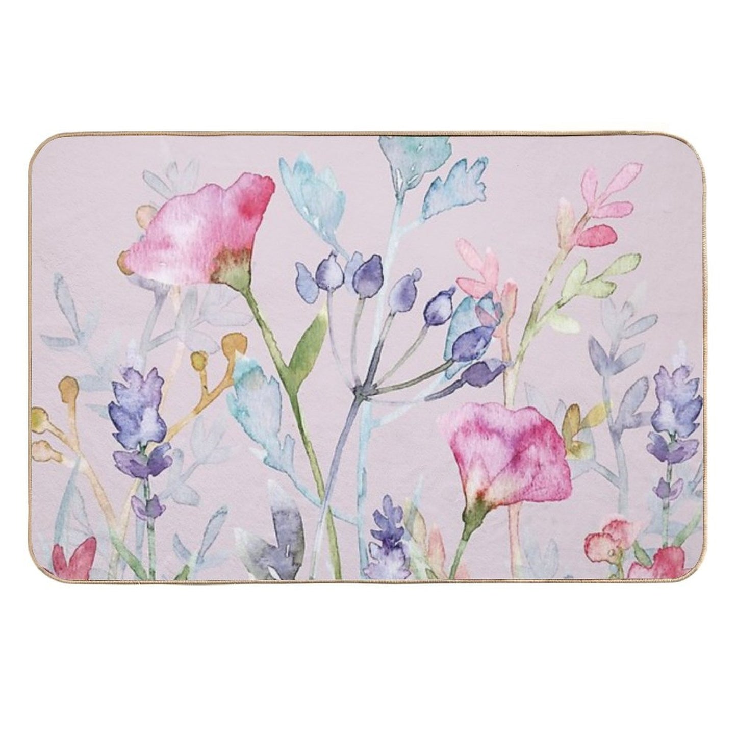 Flower Field II Versatile Bath Mat