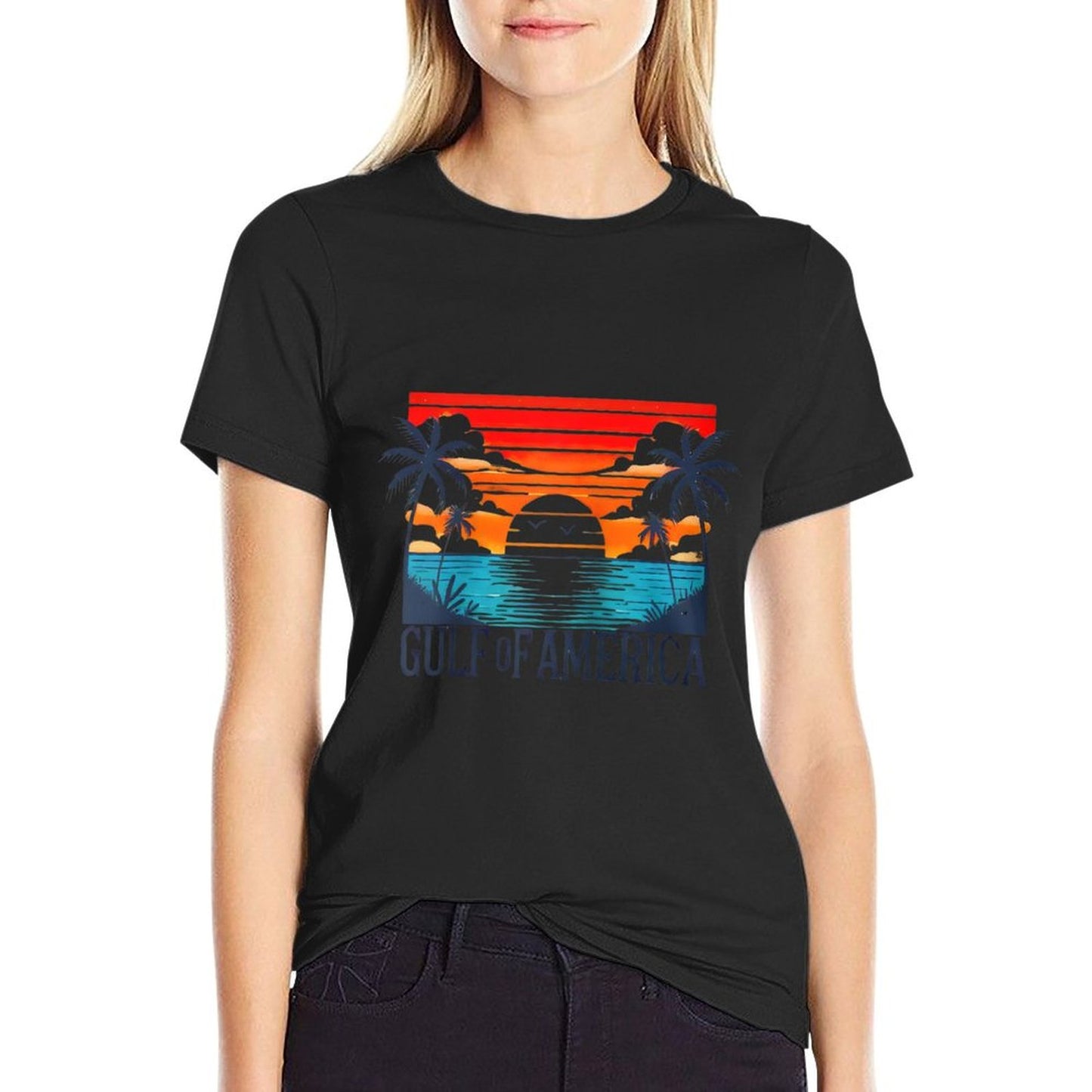 Gulf of USA America Raglan Baseball Polyester Blend T-Shirt