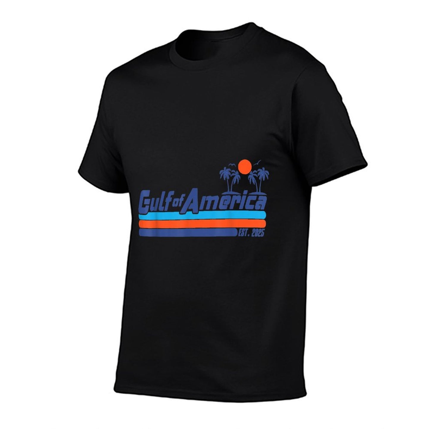 Retro Gulf Of US America 2025 American Flag Gulf Mexico Stretchy T-Shirt