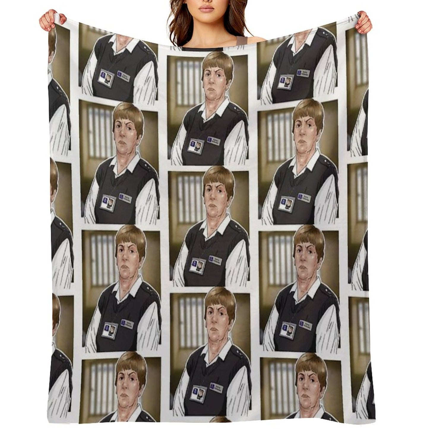 Celebrating The Gay Icons - Sylvia Hollamby Aka Bodybag from Bad Girls Wrinkle-free Throw Blanket