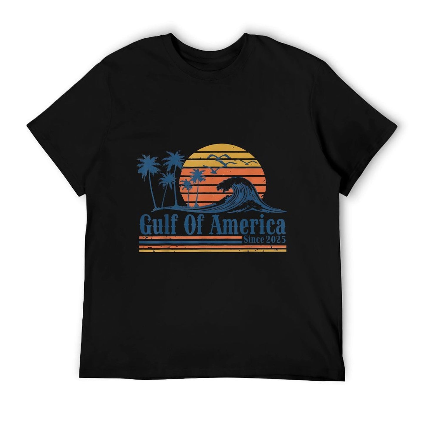 Retro Gulf Of USA America 2025 American Flag Gulf Mexico Classic T-Shirt