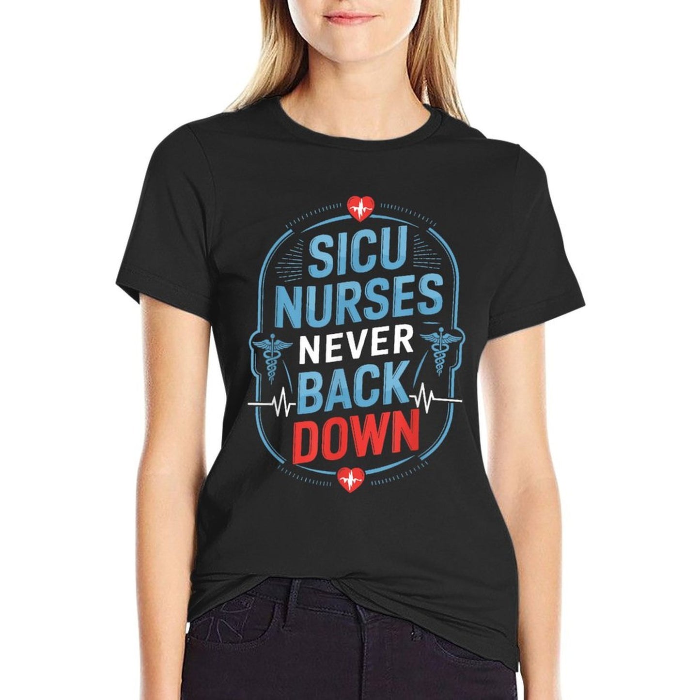 Surgical Intensive Care Unit Nursing Design for SICU Nurse Odor-resistant T-Shirt