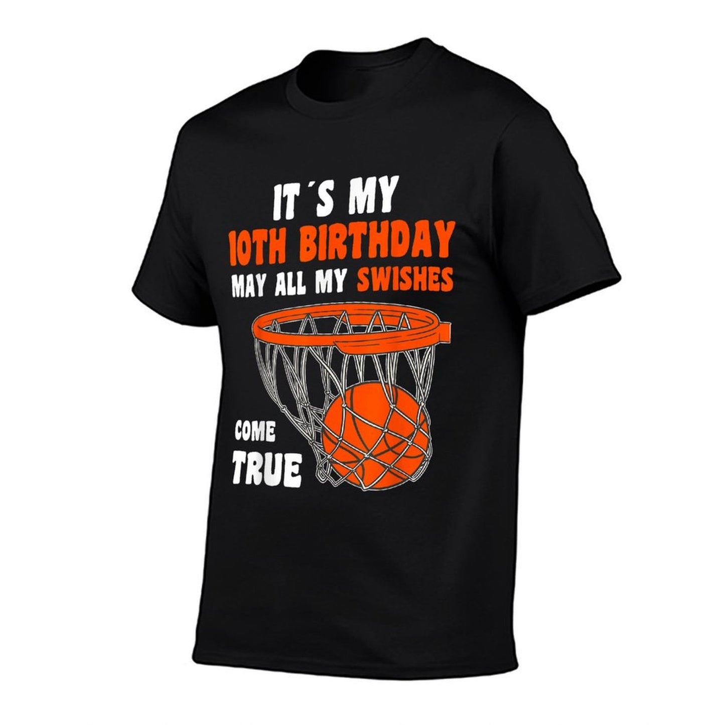 10 Year Old Happy 10th Birthday Basketball 10th Birthday Moisture-wicking T-Shirt