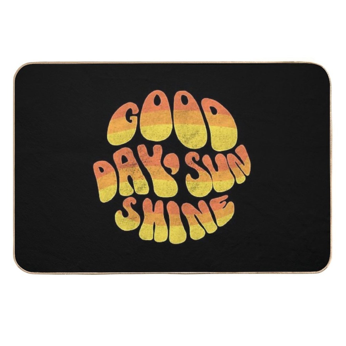 Good Day, Sunshine - Vintage Letters Absorbent Bath Mat