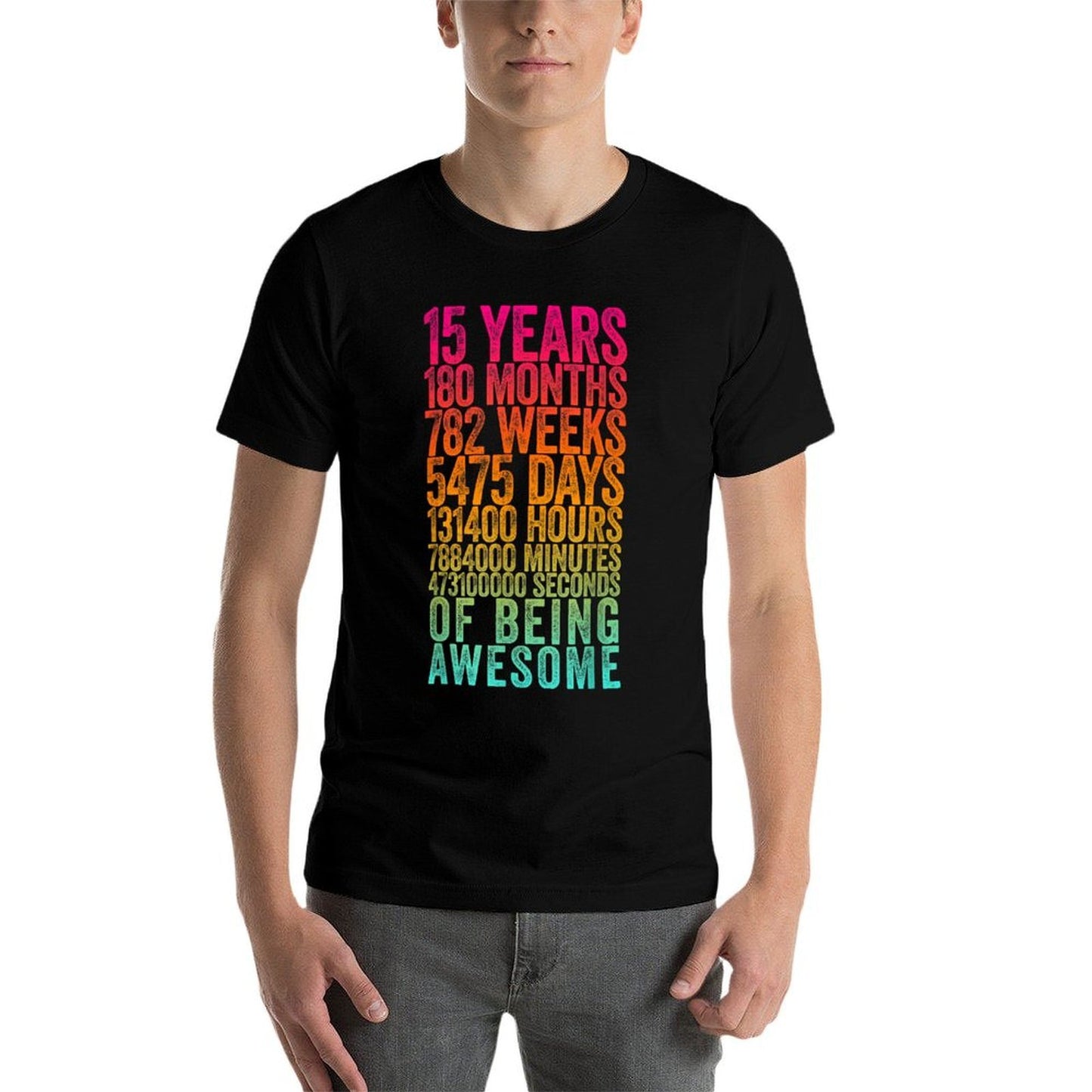 Funny 15th Birthday Old Meter Funny 15 Year Old Gifts Slim-fit Cut T-Shirt