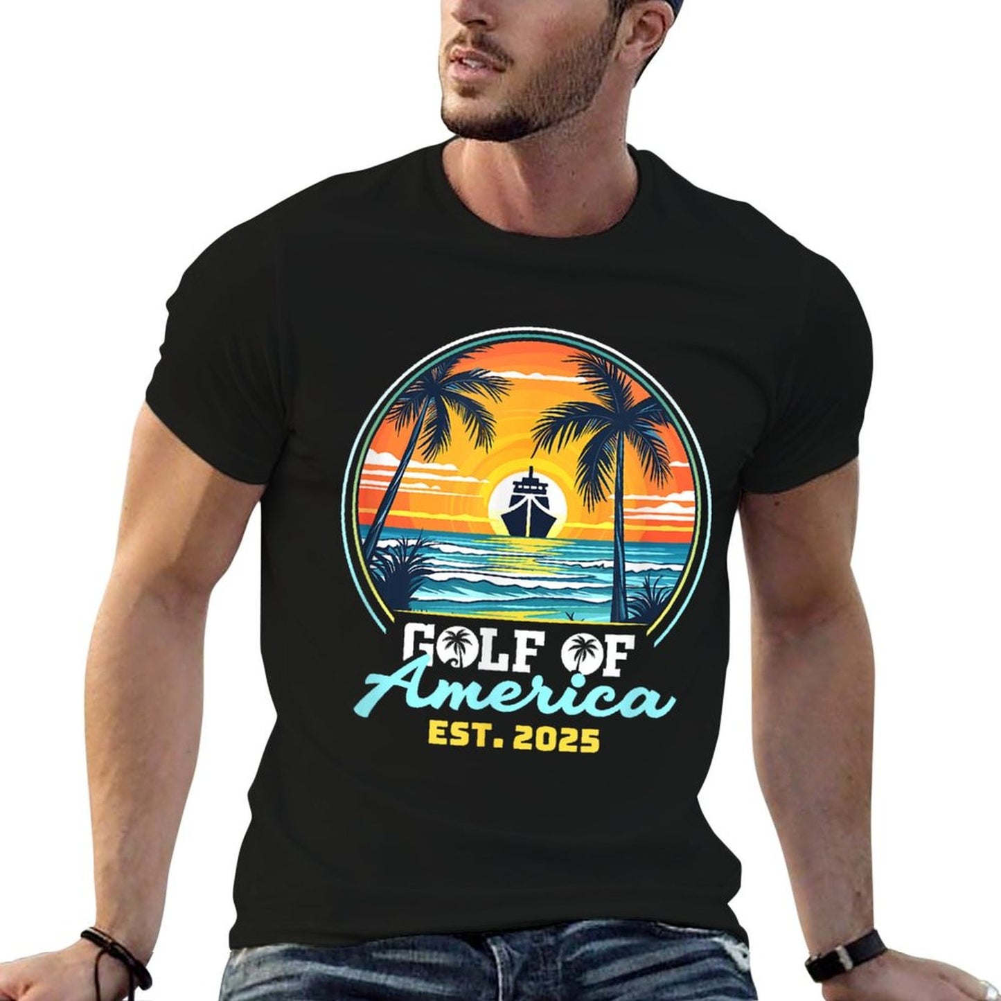 Funny USA America Shirt Gulf Of Us America Est 2025 Eco-friendly Material T-Shirt